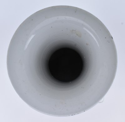 Lot 100 - CHINESE BLUE AND WHITE FIGURINE SQUARE VASE 青花人物四方瓶