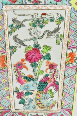 Lot 52 - REPUBLIC ERA FAMILLE ROSE TWIN HANDLED VASE 民国粉彩花鸟四方瓶