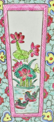 Lot 52 - REPUBLIC ERA FAMILLE ROSE TWIN HANDLED VASE 民国粉彩花鸟四方瓶