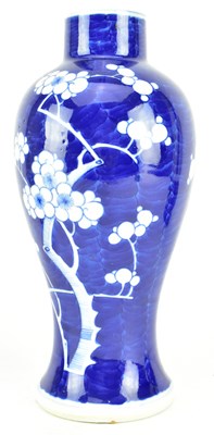 Lot 49 - COLLECTION OF THREE QING DYNASTY PRUNUS VASE AND JARS 清 冰梅瓶和罐三个