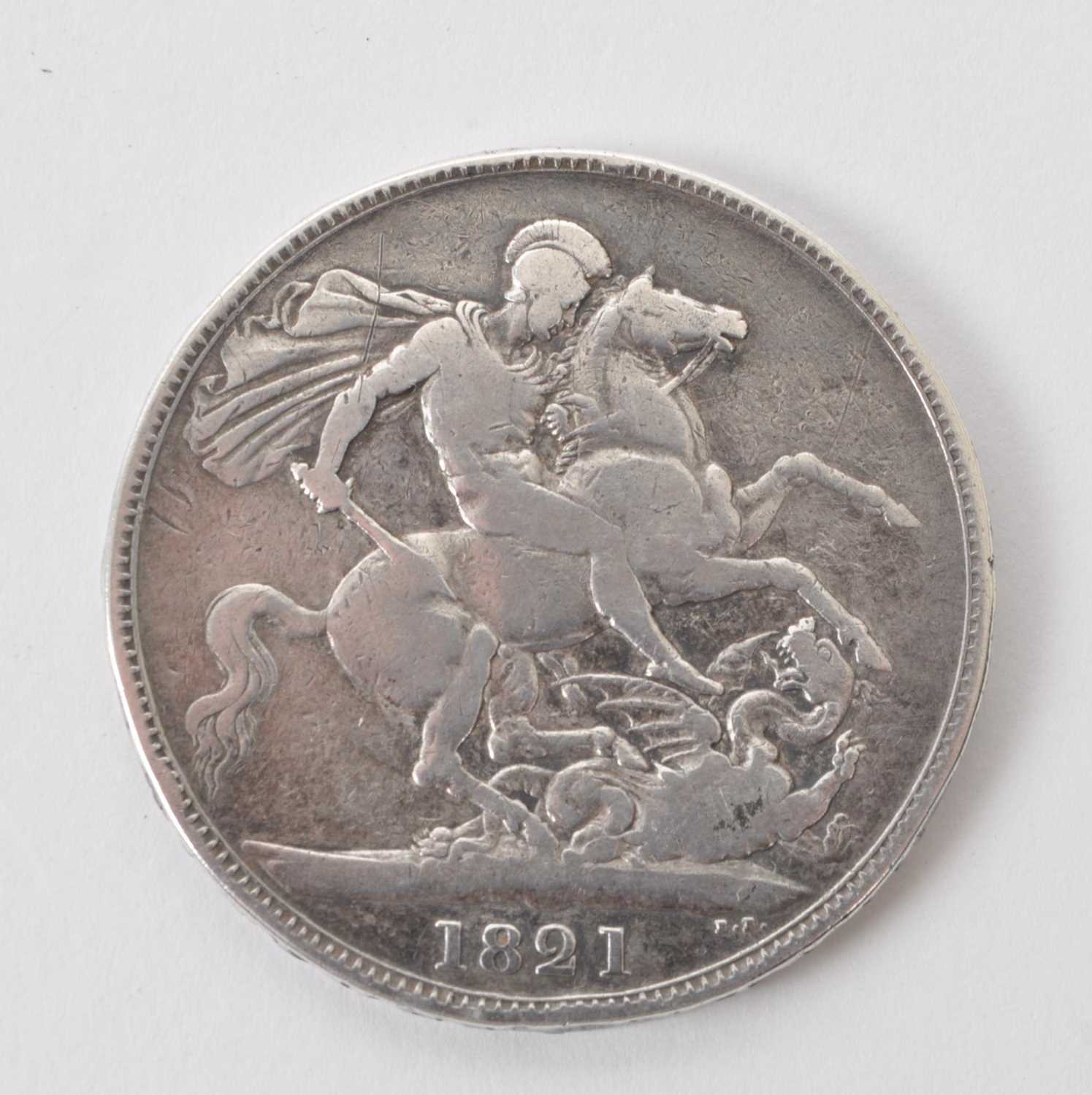 Lot 484 - 1821 GEORGE IV SILVER CROWN COIN