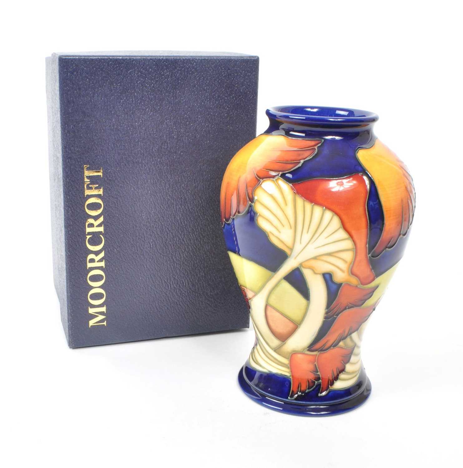 Lot 72 - MOORCROFT - MODERN CERAMIC VASE IN THE PARASOL DANCE PATTERN