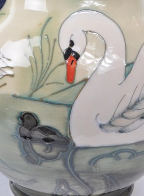 Lot 78 - MOORCROFT POTTERY - LIMITED EDITION SWAN CERAMIC VASE