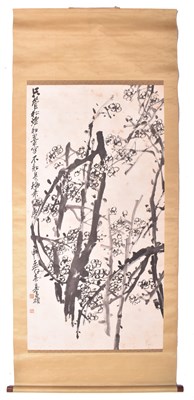 Lot 233 - WU CHANGSHUO - CHERRY BLOSSOM PAINTING 吴昌硕 墨梅图