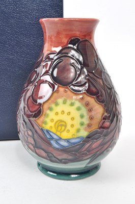 Lot 80 - MOORCROFT - SQUAT BALUSTER VASE DECORATED IN WINTER PATTERN