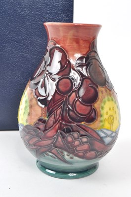 Lot 80 - MOORCROFT - SQUAT BALUSTER VASE DECORATED IN WINTER PATTERN