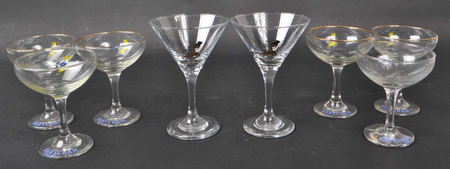 Lot 81 - BABYCHAM - EIGHT MID CENTURY GLASSES