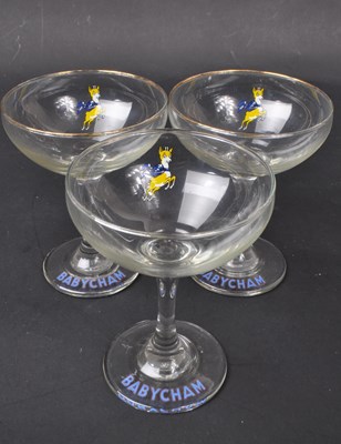 Lot 81 - BABYCHAM - EIGHT MID CENTURY GLASSES