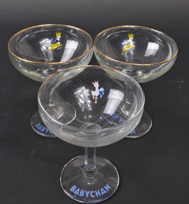 Lot 81 - BABYCHAM - EIGHT MID CENTURY GLASSES