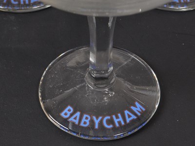Lot 81 - BABYCHAM - EIGHT MID CENTURY GLASSES
