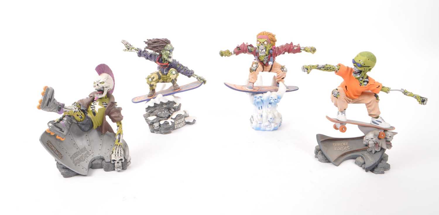 Lot 95 - PIRANHA STUDIOS - EXTREME ZOMBIES - COLLECTION OF FOUR RESIN FIGURES