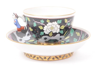 Lot 102 - HEREND - MACAO PATTERN DEMITASSE & SAUCER