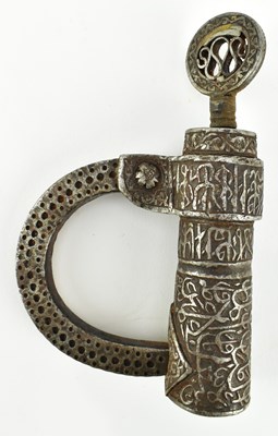 Lot 215 - ISLAMIC IRON KAABAH LOCK & KEY 伊斯兰铁锁和钥匙