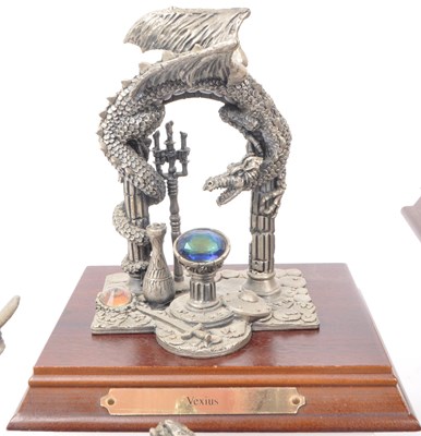 Lot 321 - MYTH & MAGIC BY THE TUDOR MINT - CAST PEWTER DRAGON FIGURES