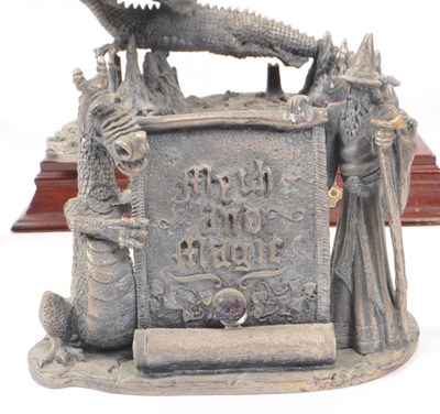 Lot 321 - MYTH & MAGIC BY THE TUDOR MINT - CAST PEWTER DRAGON FIGURES