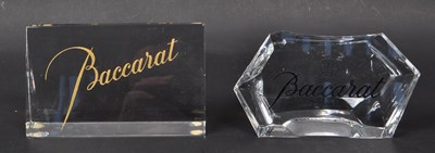 Lot 113 - BACCARAT - TWO VINTAGE CRYSTAL DISPLAY BLOCKS