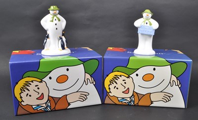 Lot 114 - COALPORT CHARACTERS - THE SNOWMAN - TWO CERAMIC FIGURINES