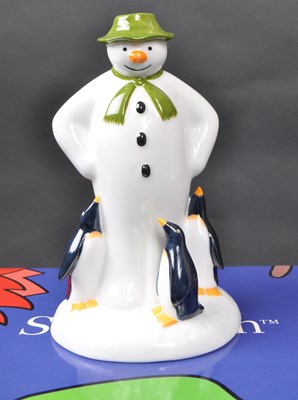 Lot 114 - COALPORT CHARACTERS - THE SNOWMAN - TWO CERAMIC FIGURINES
