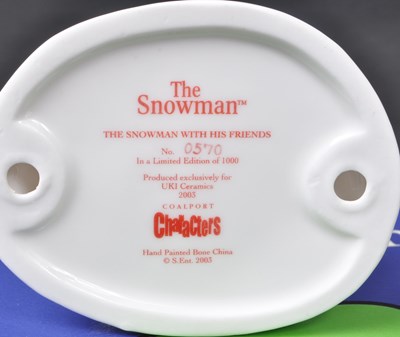 Lot 114 - COALPORT CHARACTERS - THE SNOWMAN - TWO CERAMIC FIGURINES