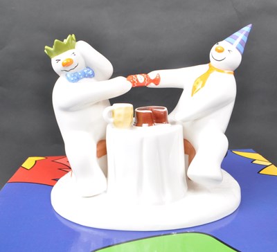 Lot 115 - COALPORT CHARACTERS - THE SNOWMAN - THREE CERAMIC FIGURINES