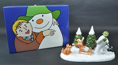 Lot 116 - COALPORT CHARACTERS - THE SNOWMAN - 'WINTER FUN' CERAMIC FIGURINES