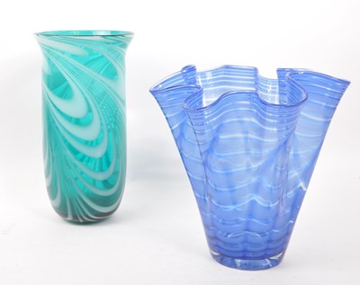 Lot 136 - TWO MID CENTURY GLASS VASES