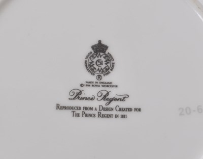 Lot 137 - ROYAL WORCESTER - PRINCE REGENT - COLLECTION OF 1994 TEA SERVICE PIECES