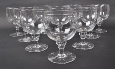 Lot 142 - COLLECTION OF TEN GEORGIAN CLEAR GLASS / CRYSTAL WATER GLASSES