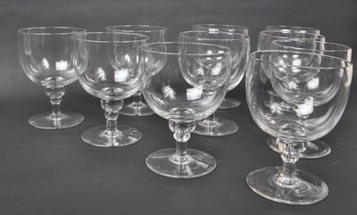 Lot 142 - COLLECTION OF TEN GEORGIAN CLEAR GLASS / CRYSTAL WATER GLASSES