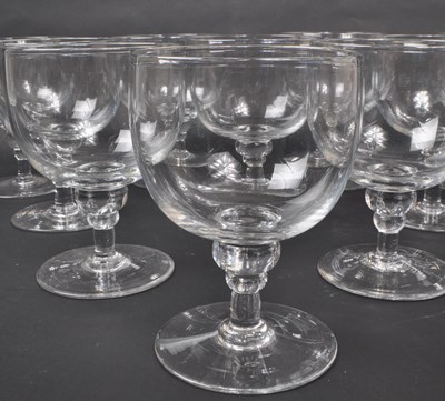 Lot 142 - COLLECTION OF TEN GEORGIAN CLEAR GLASS / CRYSTAL WATER GLASSES