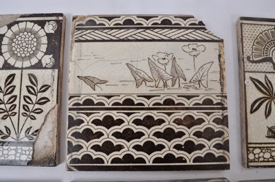 Lot 144 - WEDGWOOD - ETRURIA - COLLECTION OF NINE VICTORIAN TILES