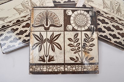 Lot 144 - WEDGWOOD - ETRURIA - COLLECTION OF NINE VICTORIAN TILES