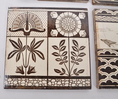 Lot 144 - WEDGWOOD - ETRURIA - COLLECTION OF NINE VICTORIAN TILES