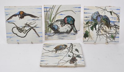 Lot 146 - BROWN WESTHEAD MOORE & CO - COLLECTION OF FOUR LATE 19TH CENTURY TILES