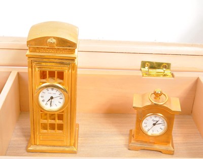 Lot 212 - COLLECTION OF TWELVE MINIATURE NOVELTY CLOCKS