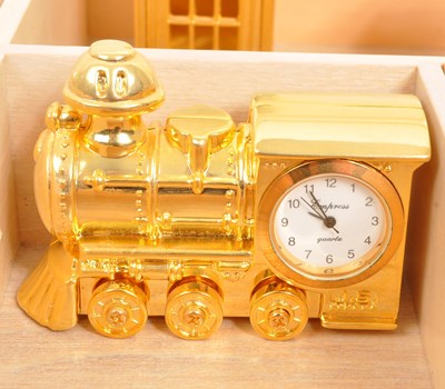 Lot 212 - COLLECTION OF TWELVE MINIATURE NOVELTY CLOCKS