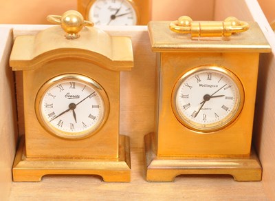 Lot 212 - COLLECTION OF TWELVE MINIATURE NOVELTY CLOCKS