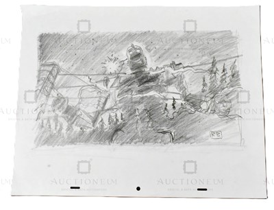 Lot 614 - THE IRON GIANT - ORIGINAL DRAWING BY RICHARD BAZLEY