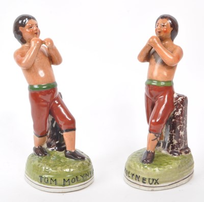 Lot 161 - TOM MOLYNEUX - PAIR OF 19TH CENTURY BOXER FIGURES