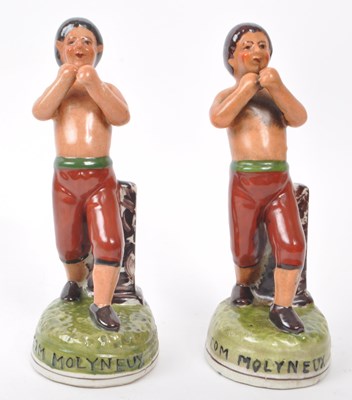 Lot 161 - TOM MOLYNEUX - PAIR OF 19TH CENTURY BOXER FIGURES