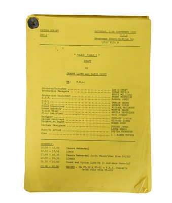 Lot 51 - 'ALLO 'ALLO! (BBC SITCOM) - ORIGINAL PILOT EPISODE CAMERA SCRIPT