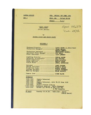 Lot 57 - 'ALLO 'ALLO! (BBC SITCOM) - ORIGINAL SERIES ONE PRODUCTION SCRIPT