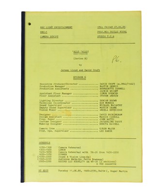 Lot 64 - 'ALLO 'ALLO! (BBC SITCOM) - ORIGINAL SERIES TWO PRODUCTION SCRIPT