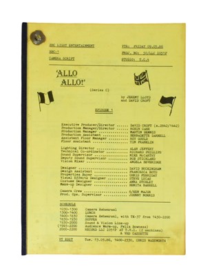 Lot 66 - 'ALLO 'ALLO! (BBC SITCOM) - ORIGINAL SERIES THREE CAMERA SCRIPT