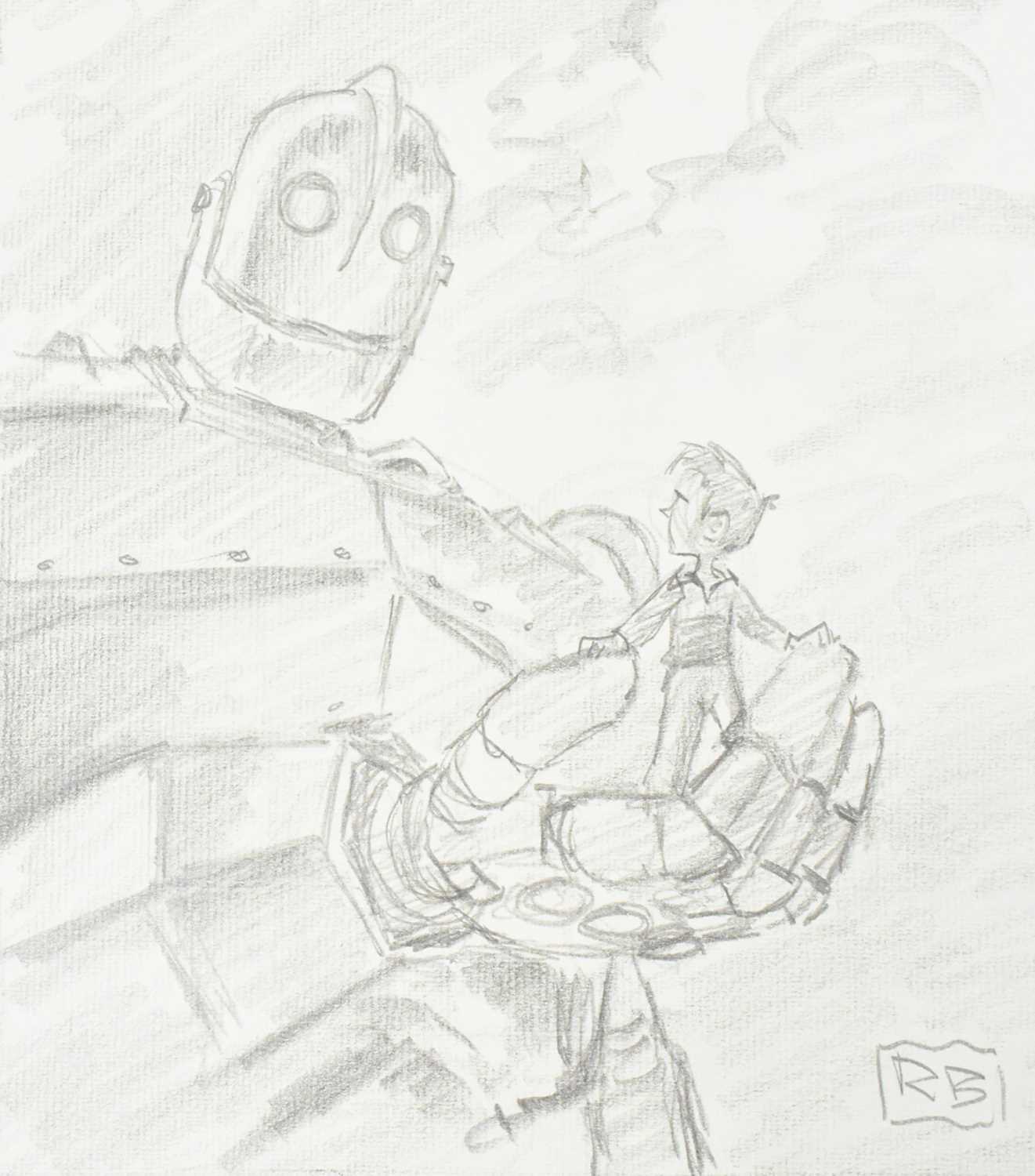 Lot 446 - THE IRON GIANT - ORIGINAL DRAWING BY RICHARD BAZLEY