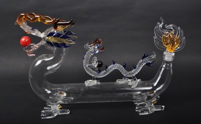 Lot 169 - VINTAGE 20TH CENTURY MURANO STYLE CHINESE DRAGON DECANTER