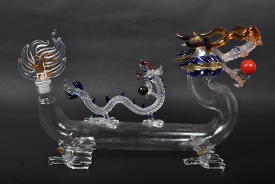 Lot 169 - VINTAGE 20TH CENTURY MURANO STYLE CHINESE DRAGON DECANTER