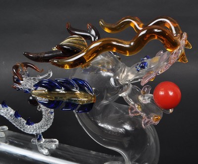 Lot 169 - VINTAGE 20TH CENTURY MURANO STYLE CHINESE DRAGON DECANTER