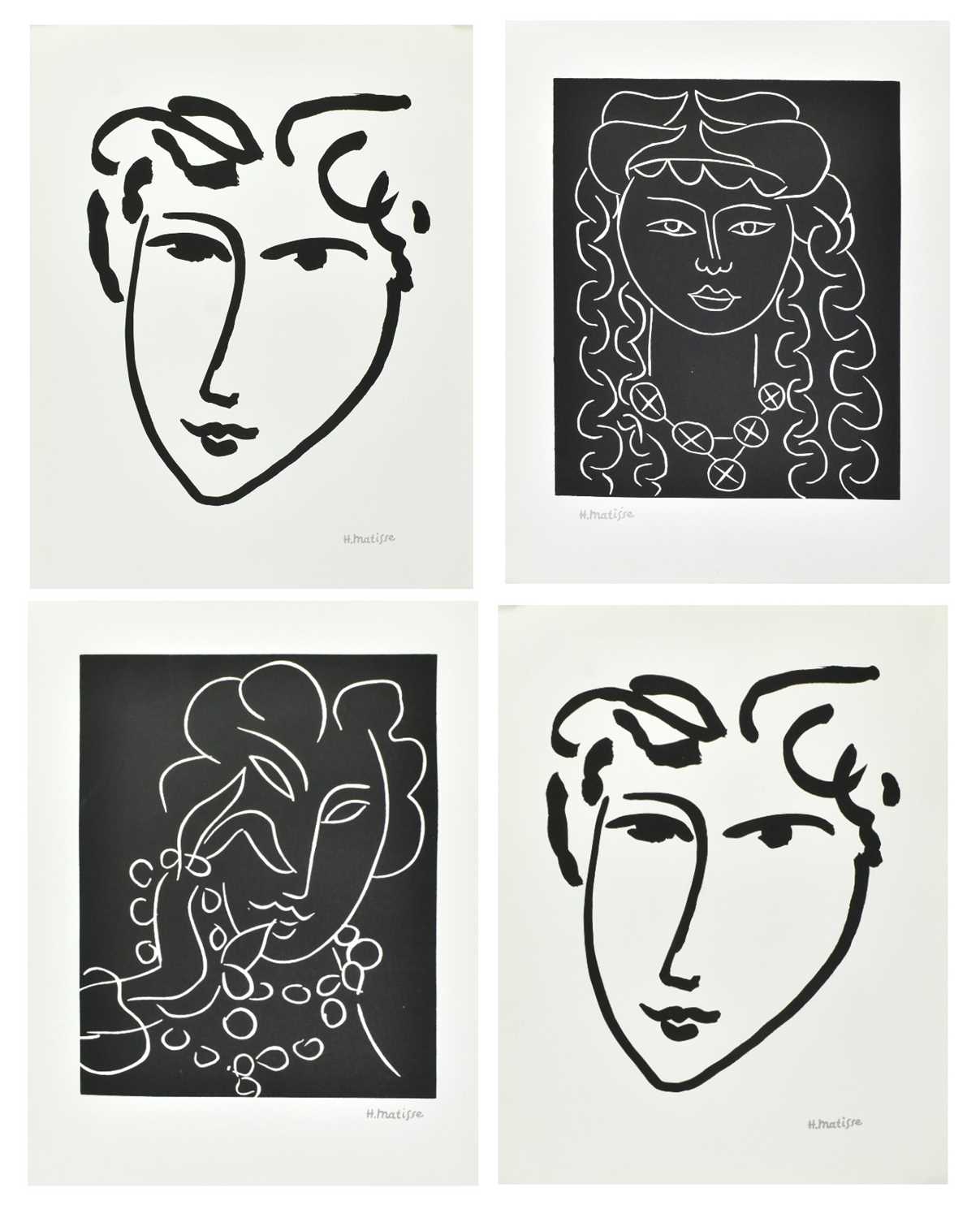Lot 267 - HENRI MATISSE - FOUR BLACK AND WHITE SERIGRAPH PRINTS