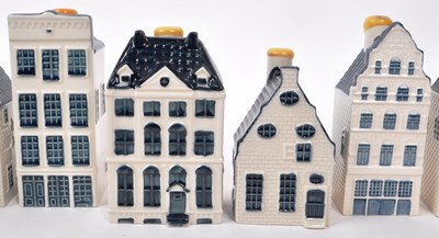 Lot 171 - KLM - BOLS - COLLECTION OF TEN DELFT BLUE MINIATURE LIQUOR HOUSES